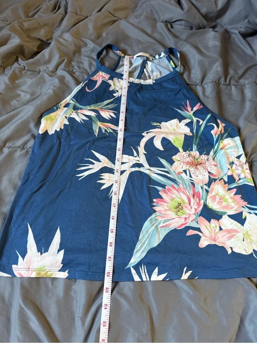 Women's Navy Floral Halter Pajama Set